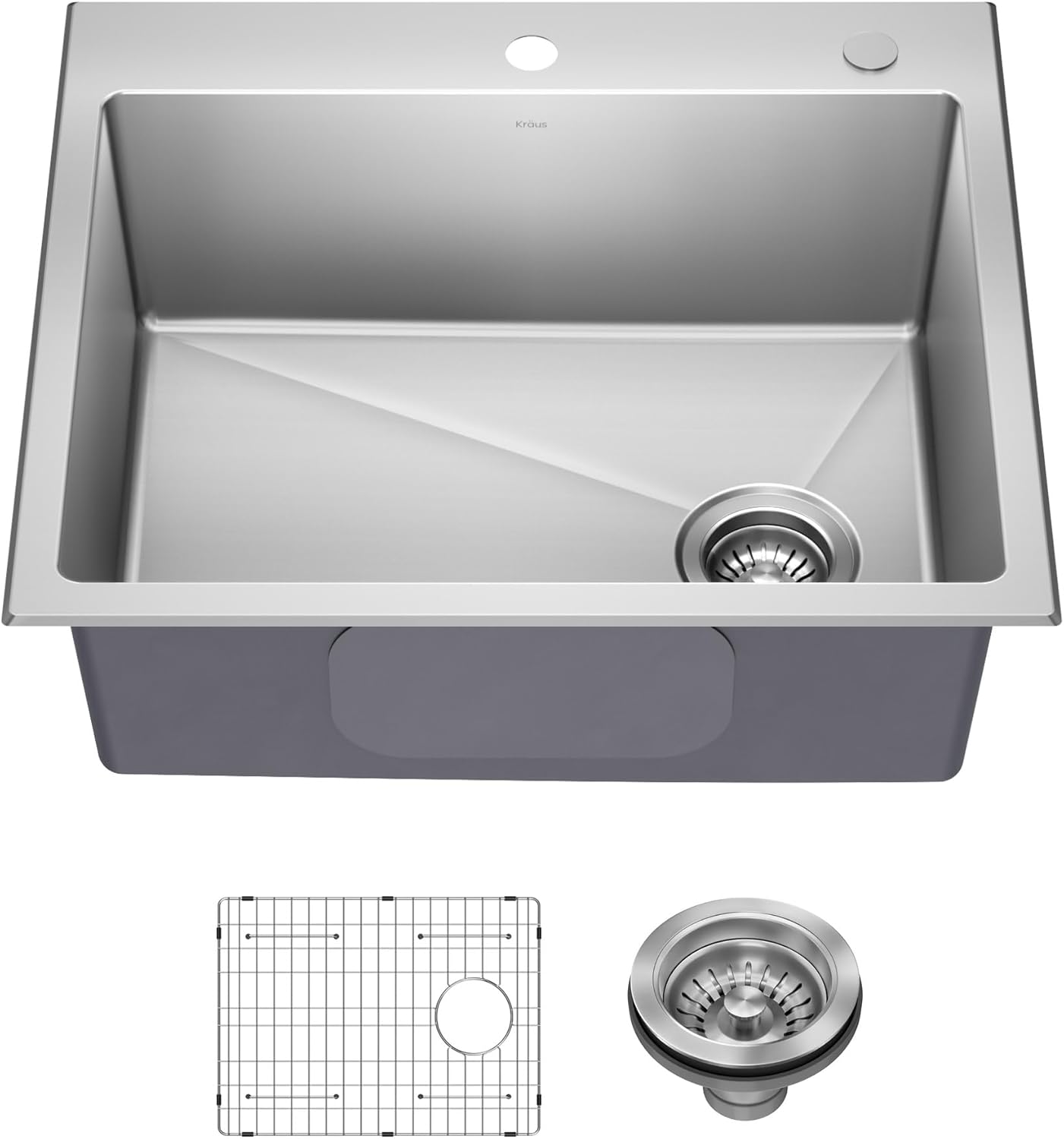 KRAUS Fairlane 25-inch Drop In Kitchen Sink for Modern Homes