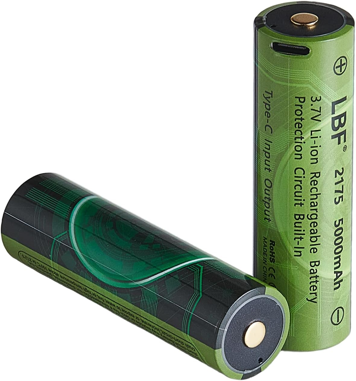 Long-Lasting 5000mAh Lithium-ion Battery Duo for Flashlights & Headlamps