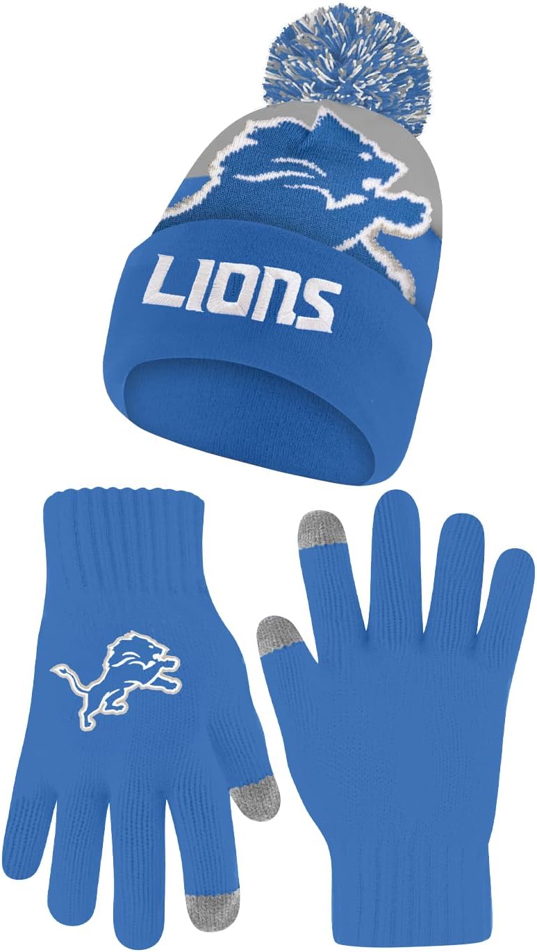 Ultra Game Youth NFL Super Soft Beanie and Touch Screen Gloves