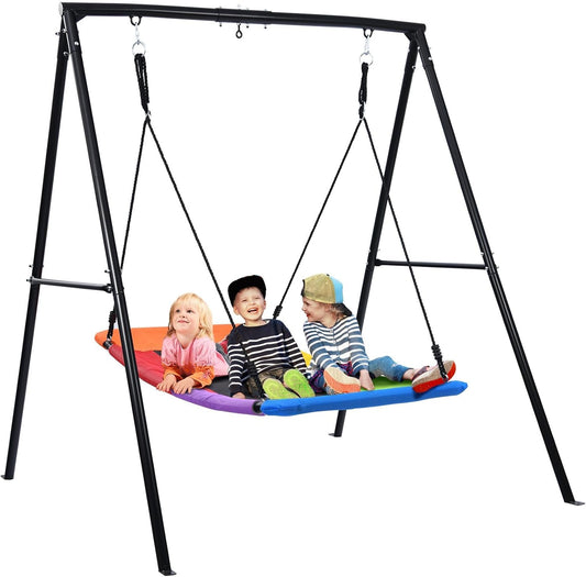 Trekassy Swing Sets for Backyard with Heavy Duty A-Frame Stand