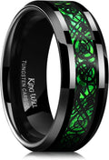 King Will Men's Dragon Celtic Tungsten Ring - Polished Comfort