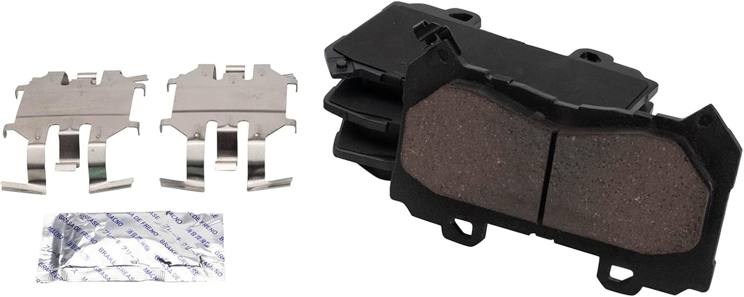TRQ Front Brake Pads Ceramic for 2015-2020 Chevrolet Colorado