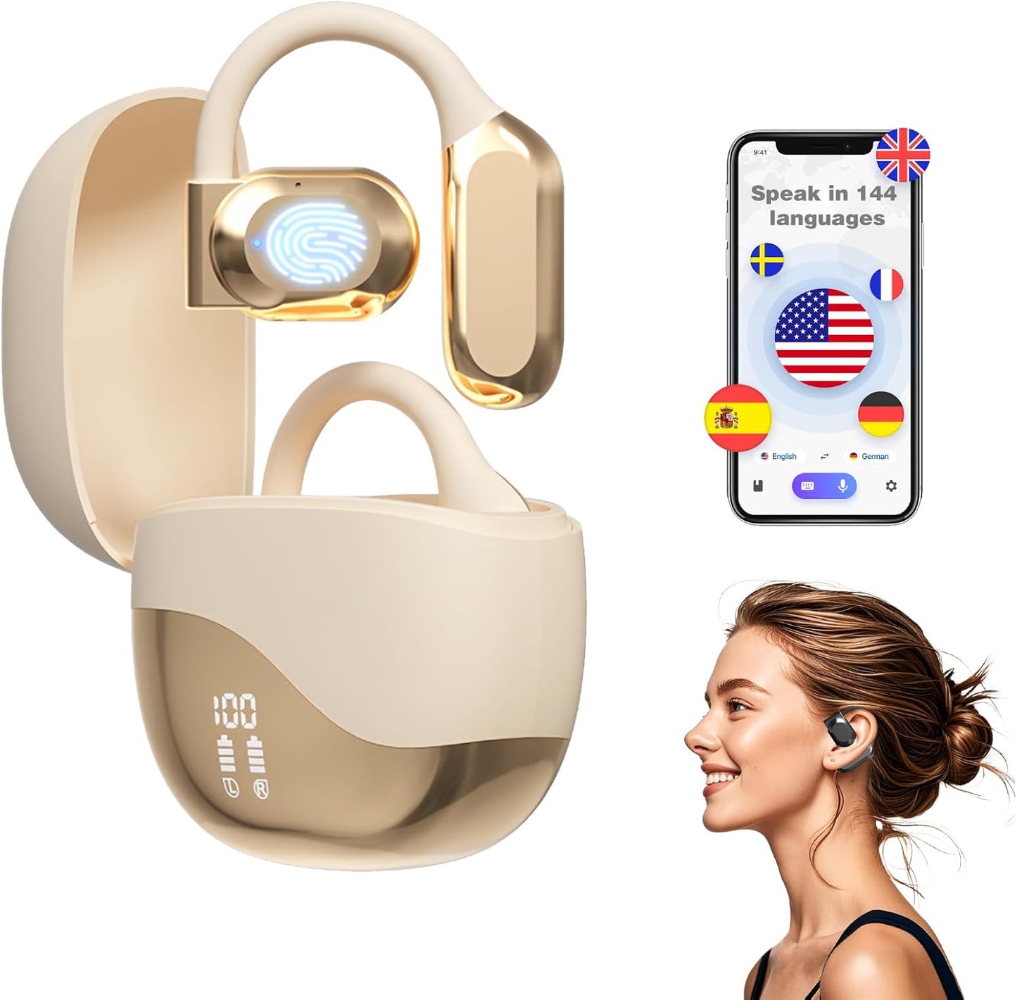 Instant Translation Earbuds - 144 Languages!