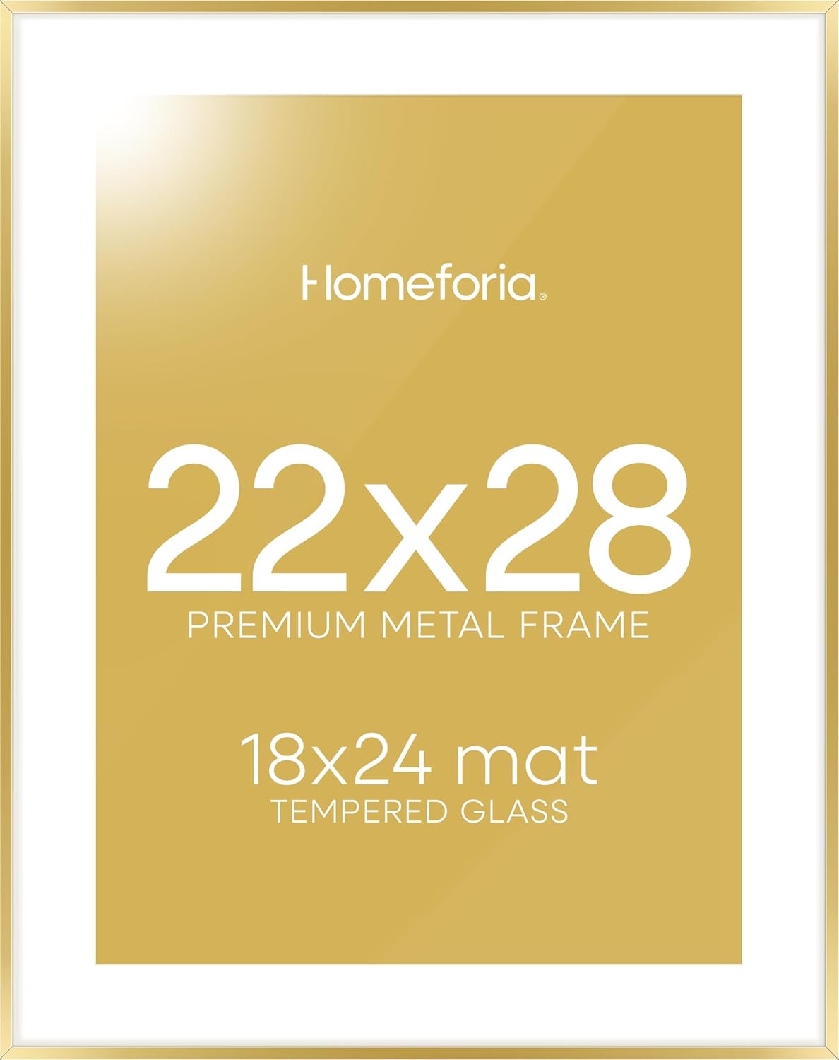 22x28 Gold Picture Frame with Mat for Stunning Displays
