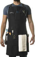 Asaya Chef BBQ Apron with Integrated Bottle Opener and Towel