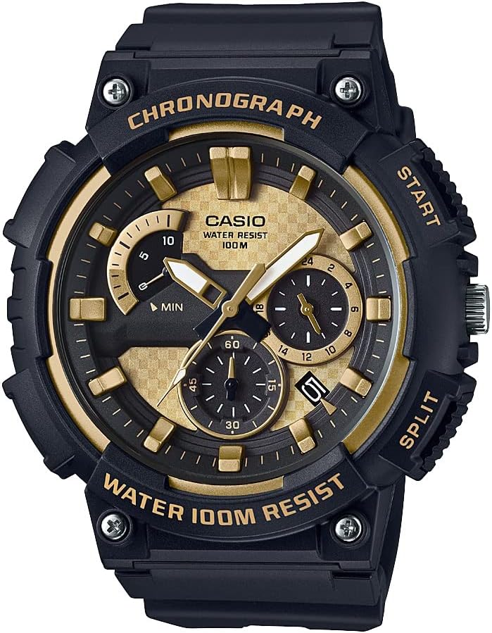 Casio MCW200H | Mens Analog Watch | 100M WR | Retro Chrono | Date | Multi Dial