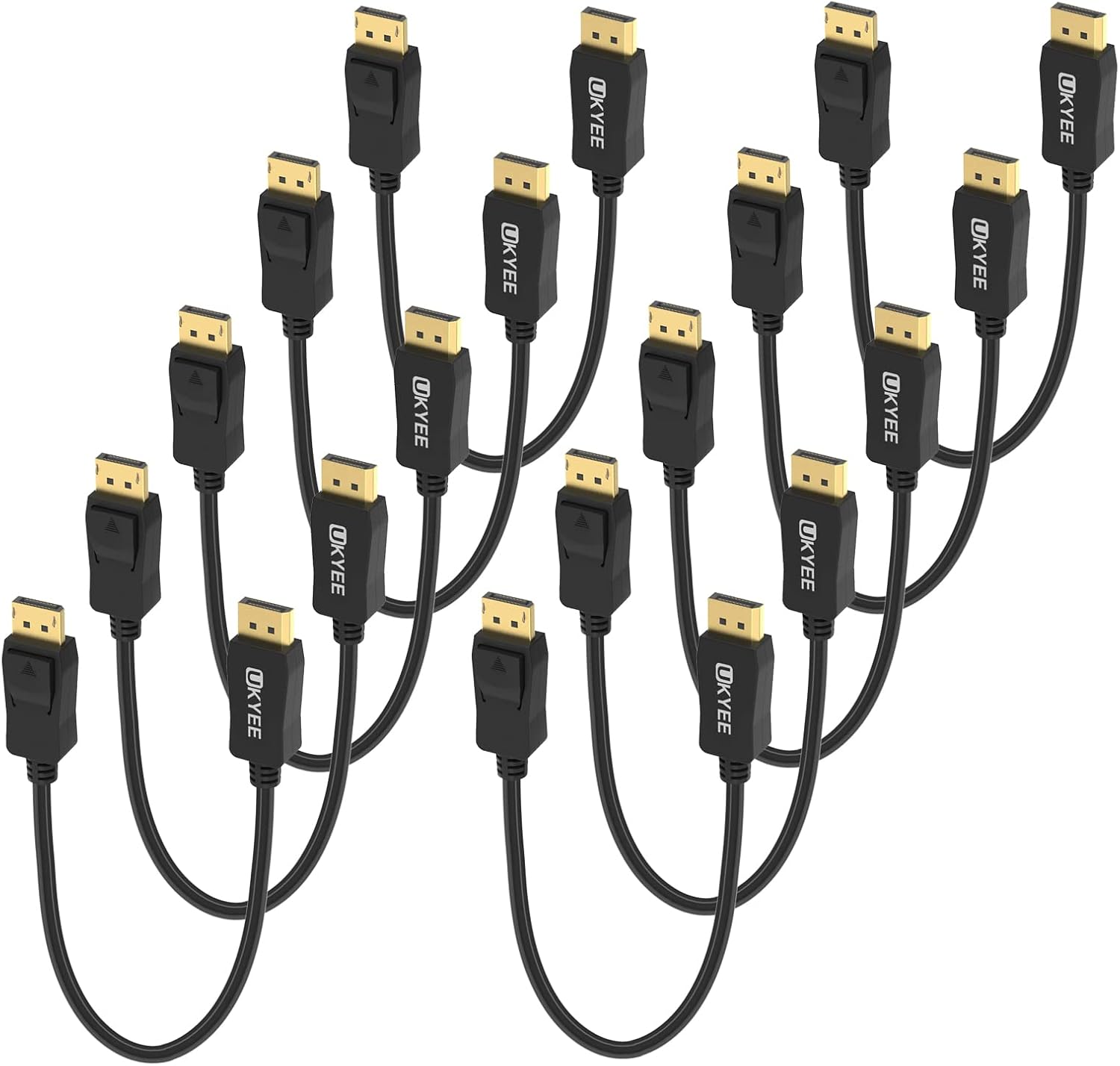 DisplayPort Cable 1ft 10-Pack for High-Quality 1440P@144Hz