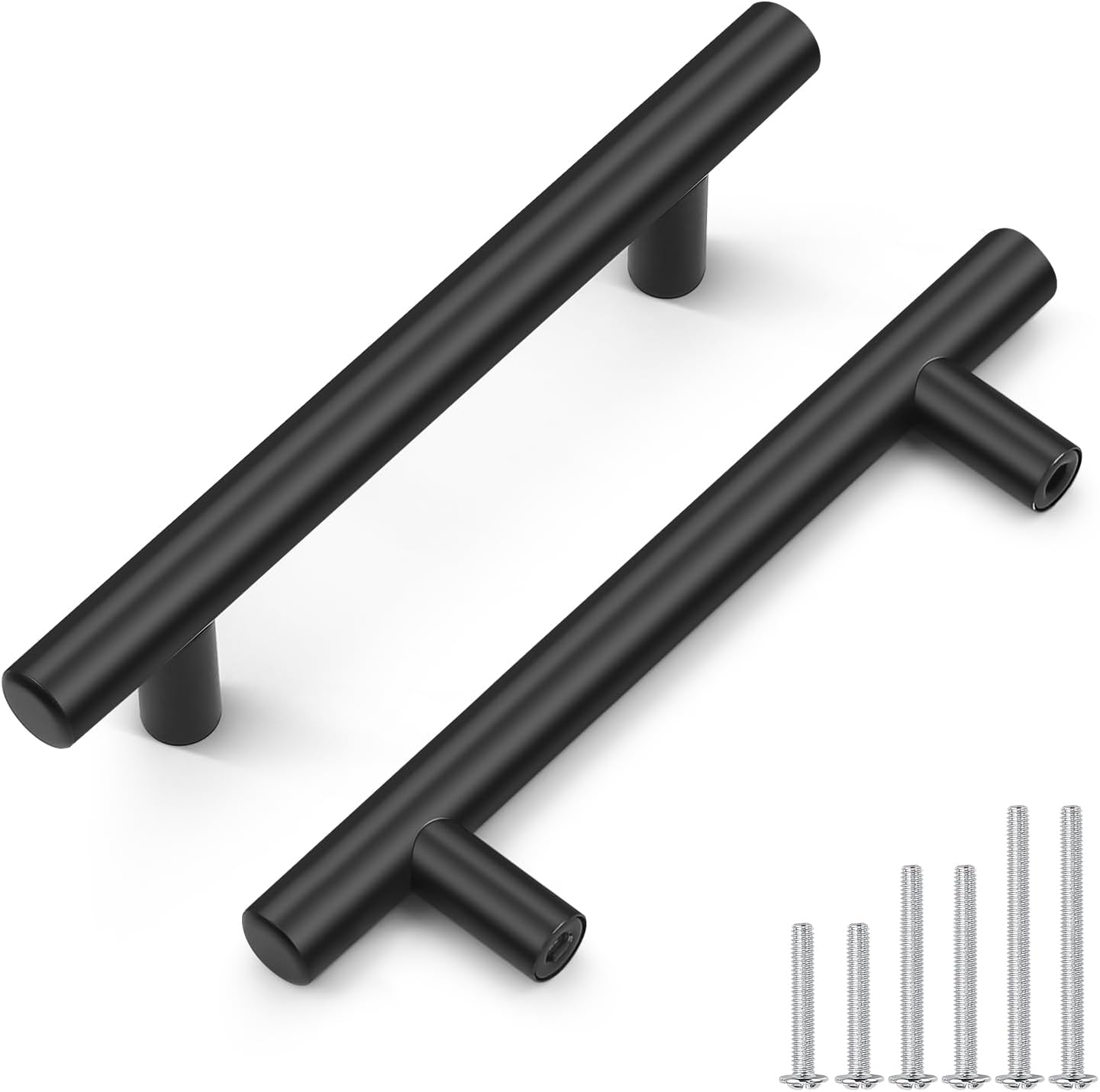 Probrico 30 Pack Matte Black Kitchen Cabinet Handles for Modern Homes
