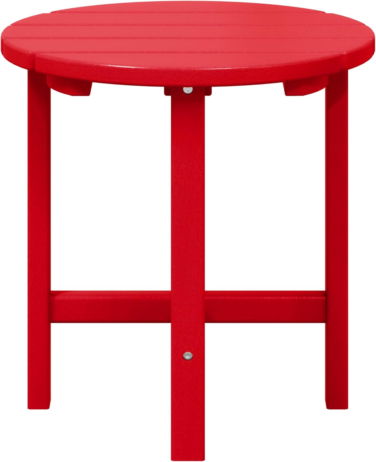 WestinTrends Dylan Adirondack Round Outdoor Side Table in Red
