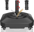 Patio Umbrella Base Heavy Duty with Wheels - Mobile Fillable Stand