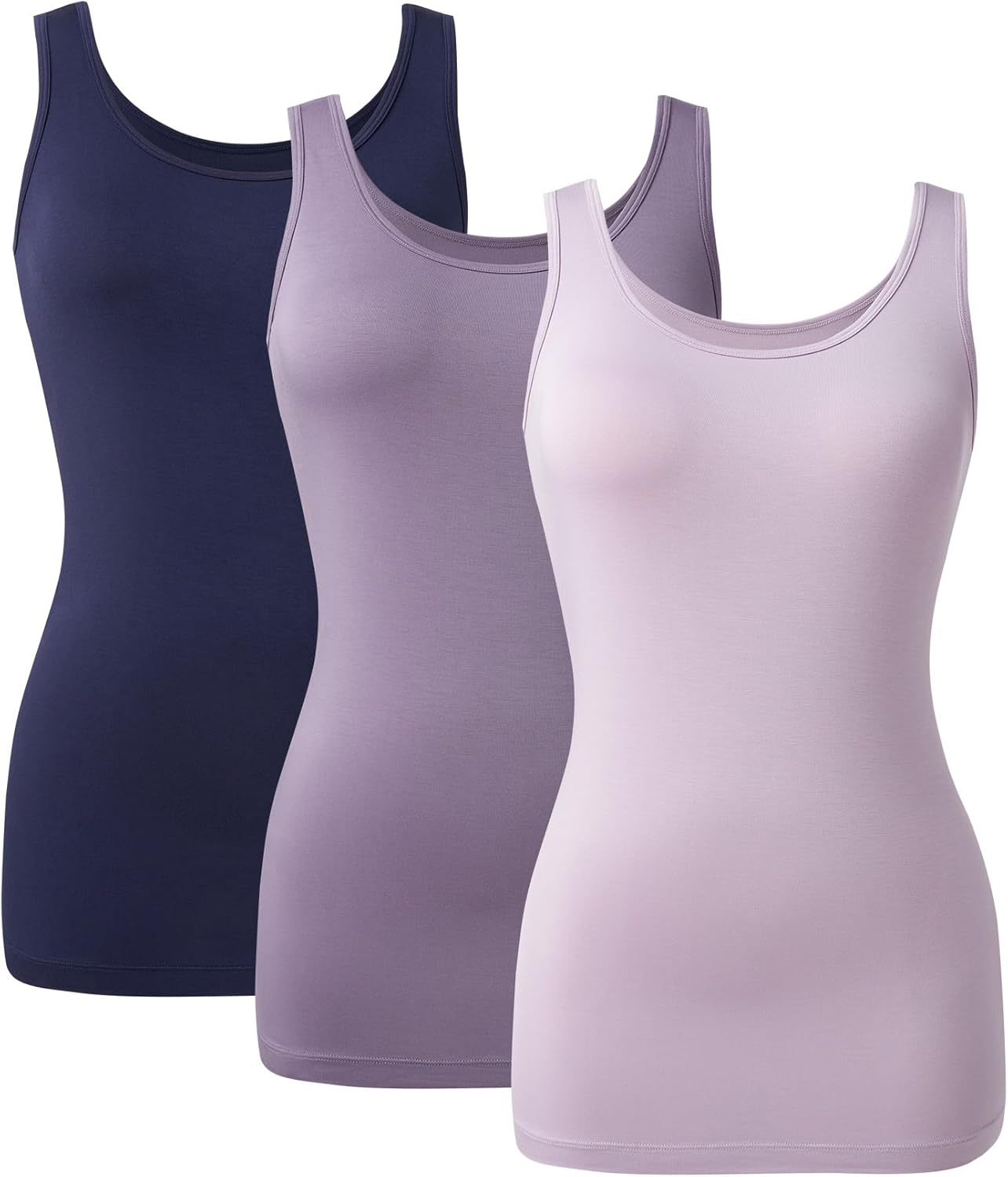 Bamboo Rayon Camisole Tops for Women by DAVID ARCHY - 3 Pack
