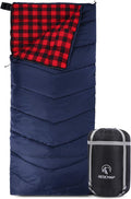 REDCAMP Cotton Flannel Sleeping Bag for Camping - Warm, Roomy Comfort