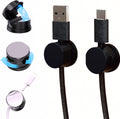360 Rotatable Magnetic Cable Clips 10Pcs - Neat Desk Cable Organizer