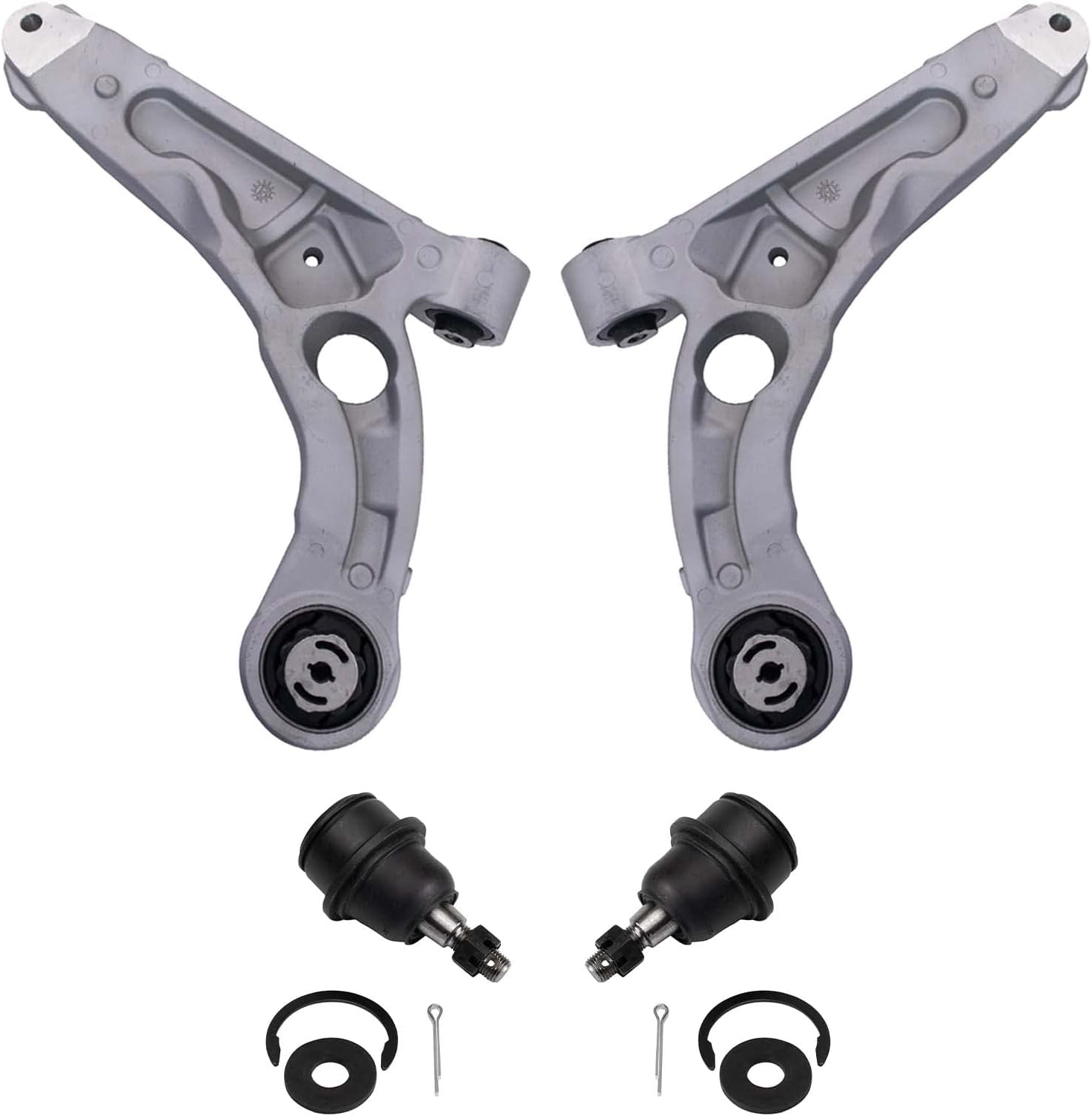 TRQ Front Lower Control Arm Set for 2014-2018 Jeep Cherokee