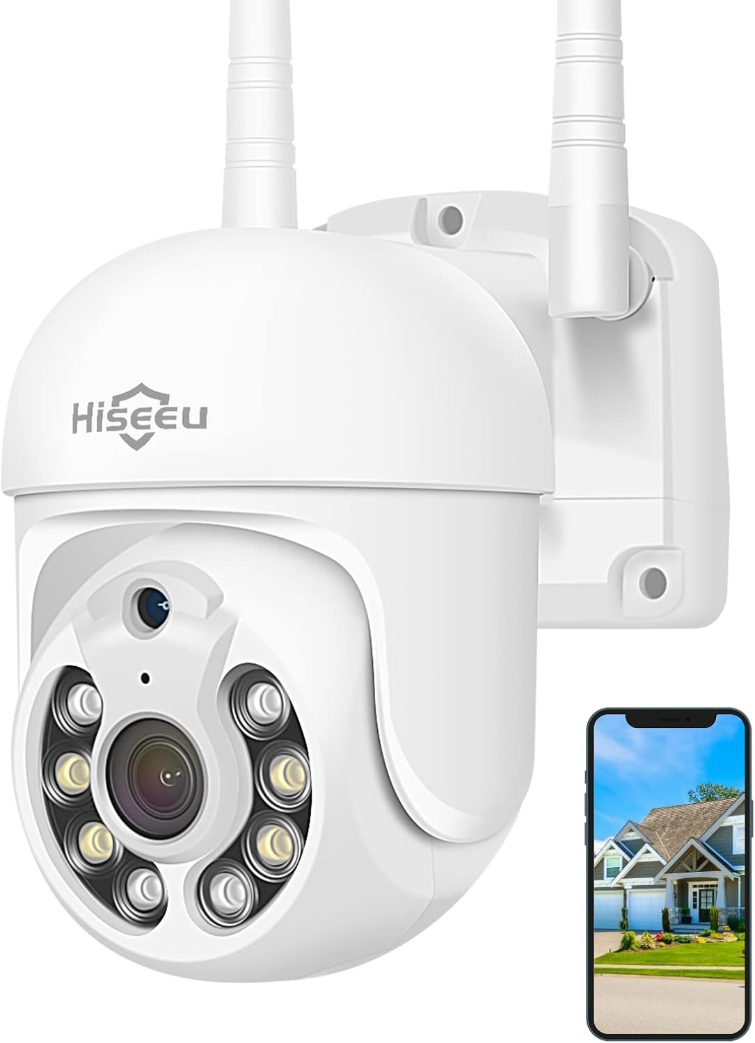 Hiseeu Wireless Security Camera 5MP with Color Night Vision