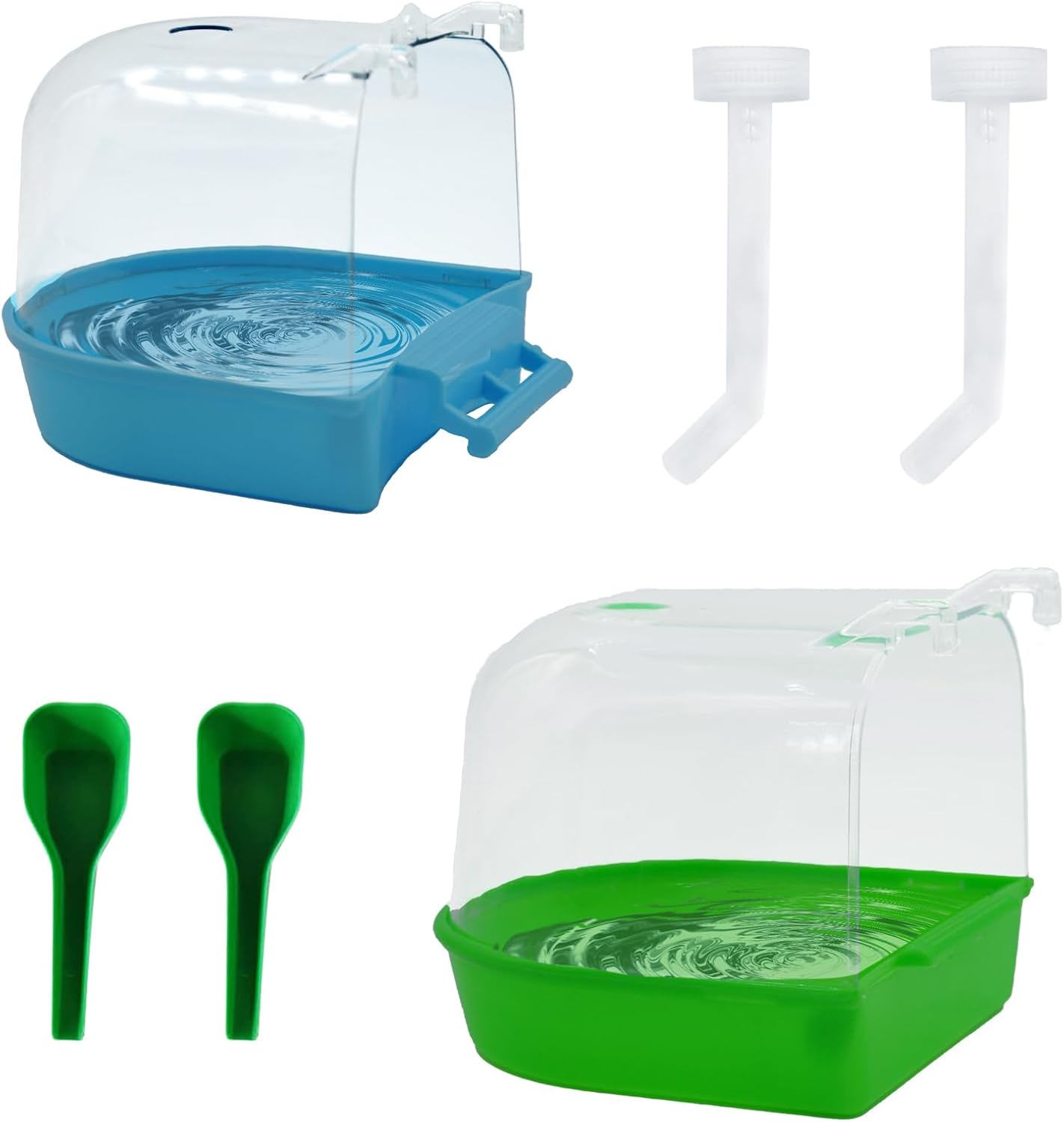 Colorful Bird Bath Set with Accessories