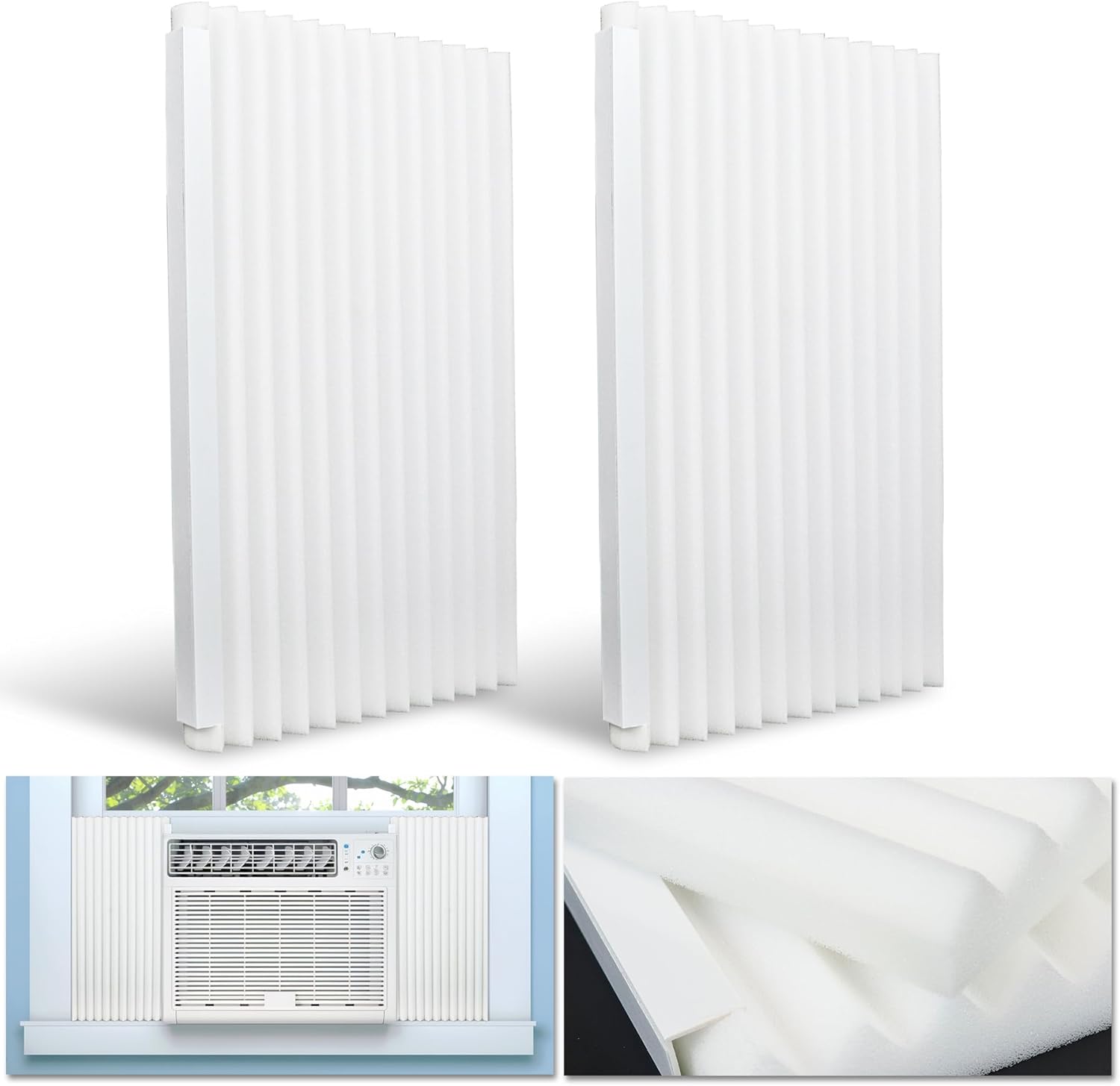 Flamorrow AC Side Panels: Insulate Heat & Cold! 2 Pack
