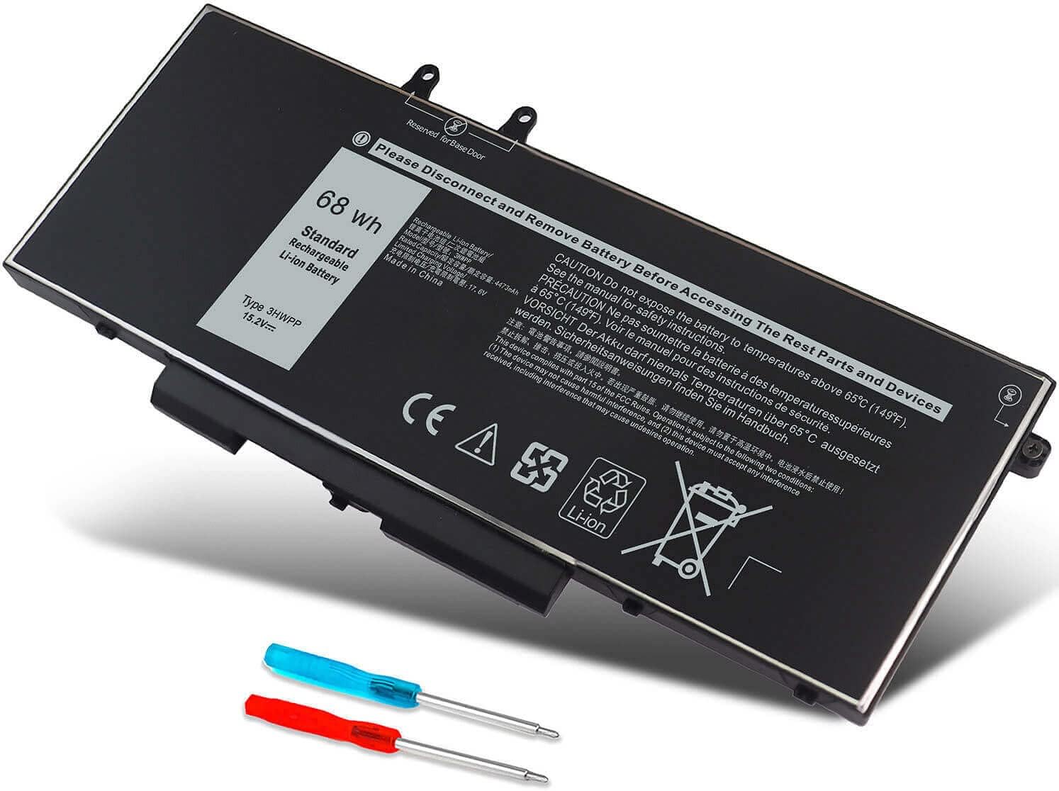 68Wh 3HWPP Replacement Battery for Dell Latitude and Inspiron