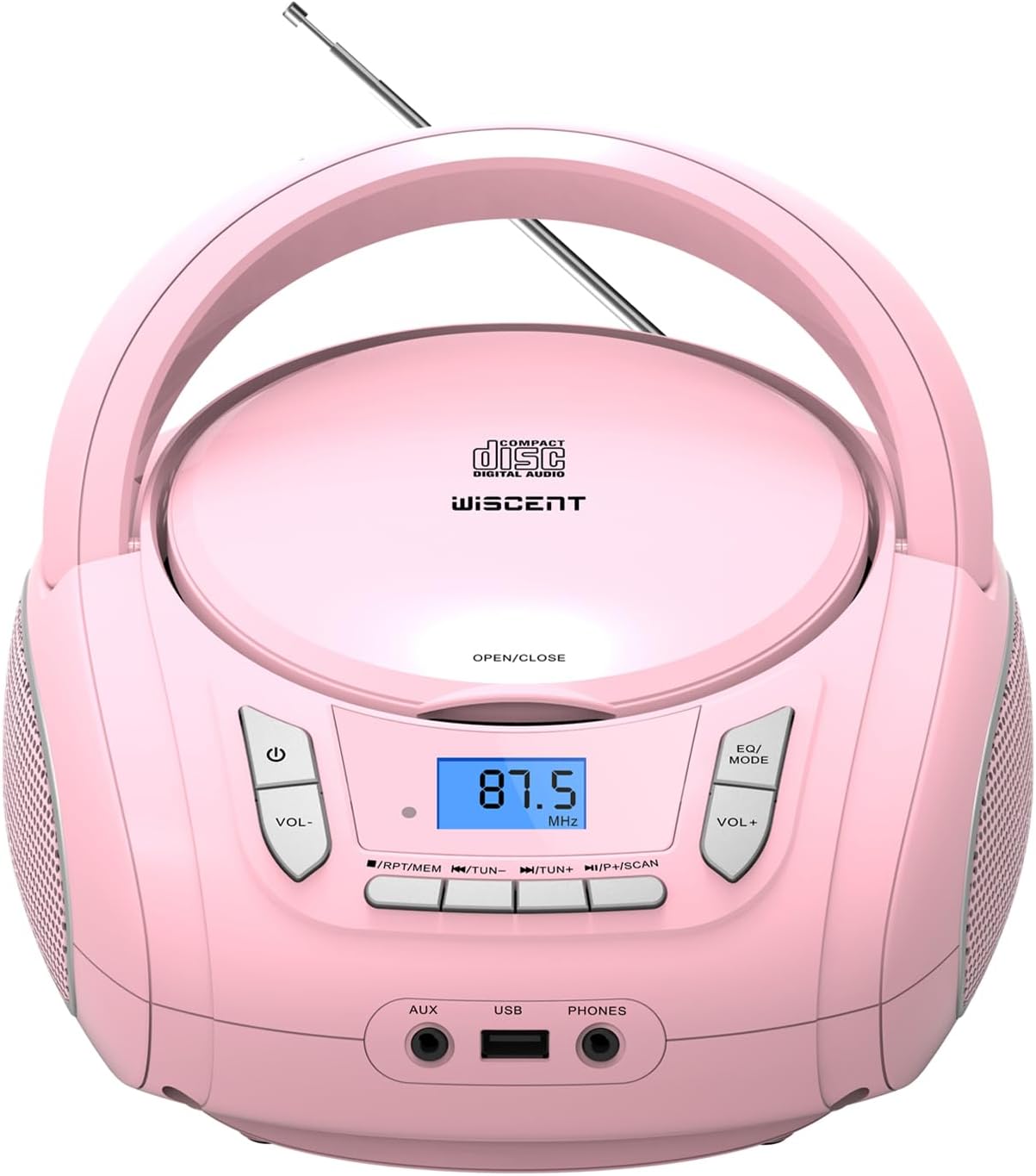 Portable CD Player Boombox with Bluetooth and FM Radio Features