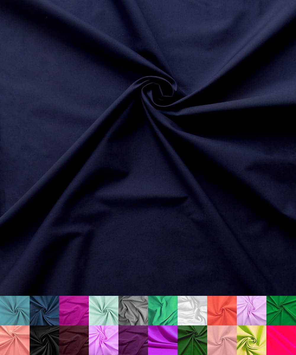 Barcelonetta Poly Cotton Fabric for Sewing - Lightweight Broadcloth