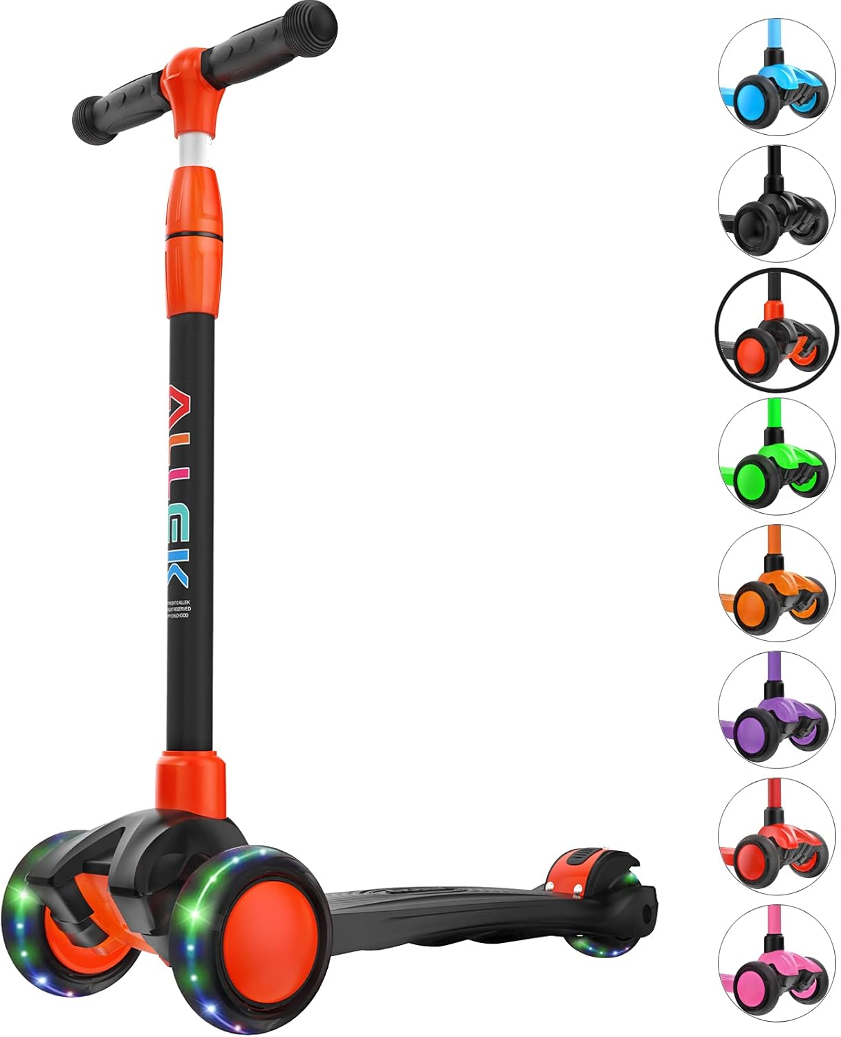 Allek Kick Scooter B03: Lean 'N Glide 3-Wheeled Fun for Kids