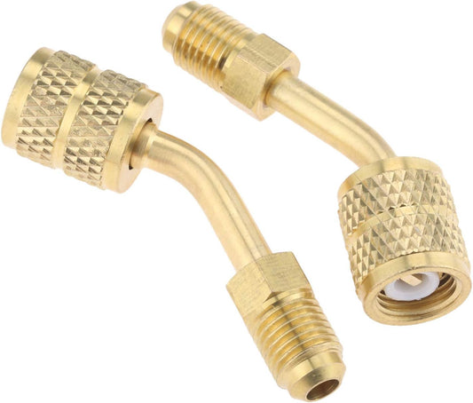 gohantee 5/16 Female to 1/4 Male SAE Swivel Adapter x2 - Ideal for HVAC Service