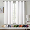 Pure White Room Darkening Curtains 63 in 2 Panels - Thermal Blackout