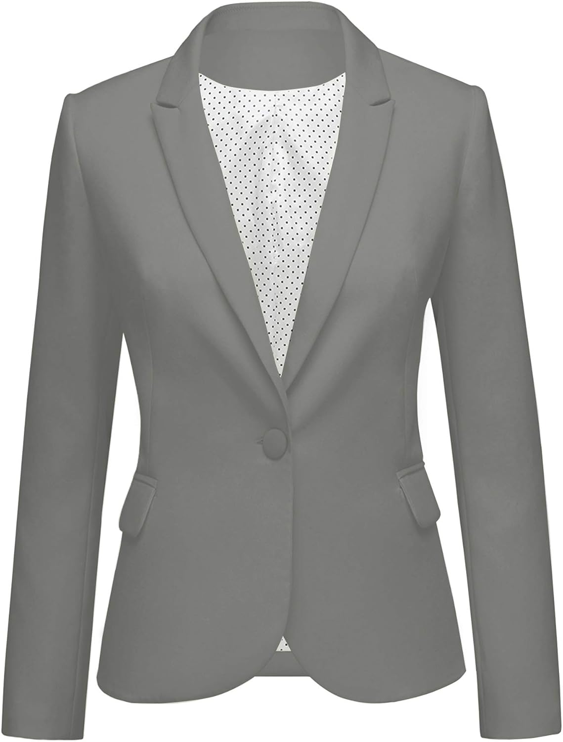 Luvamia Women's Long Sleeve Notch Lapel Blazer with Pockets