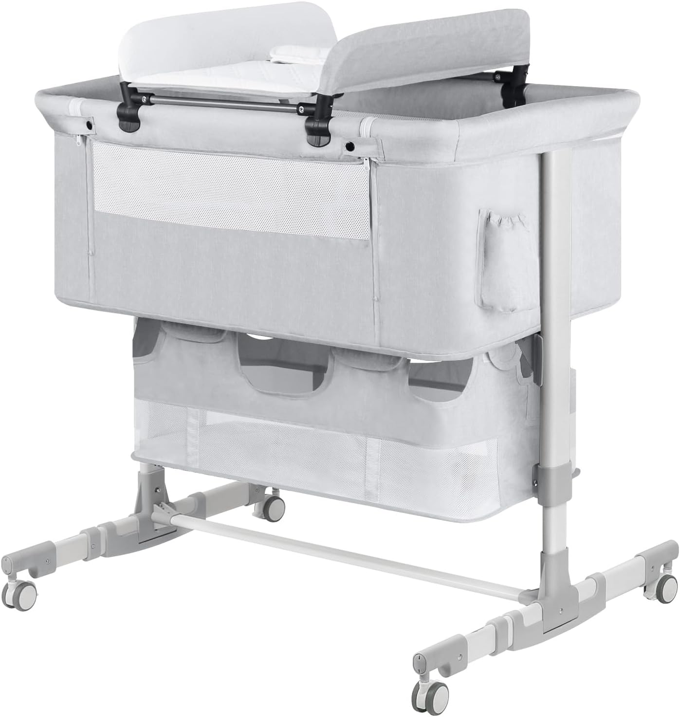 Baby Bassinet Bedside Sleeper with Diaper Changing Station