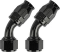 EVIL ENERGY 12AN PTFE Hose End Fitting 45 Degree Black - Durable Fuel