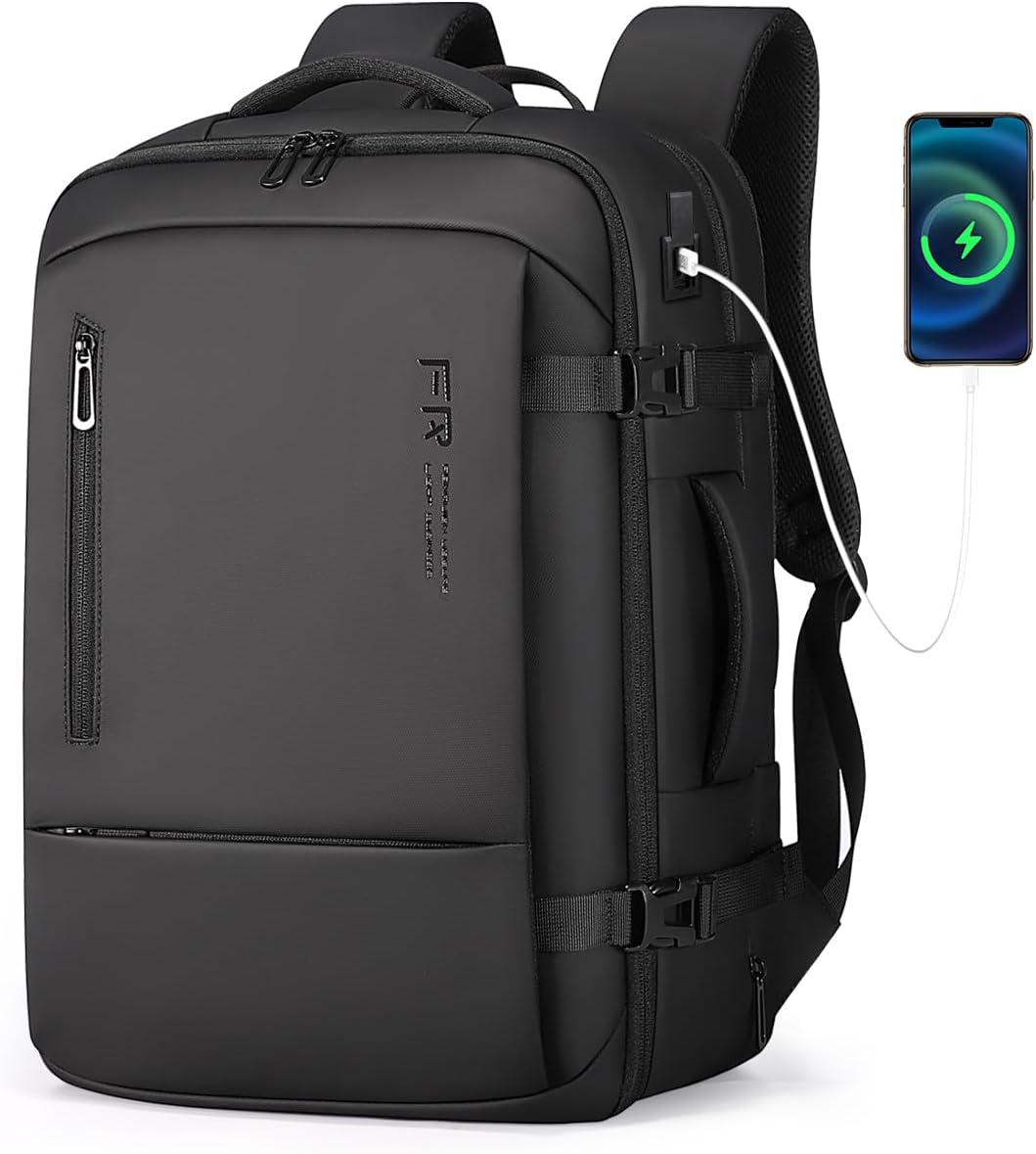 Travel Backpack for Men with USB Port and Water Resistant Design