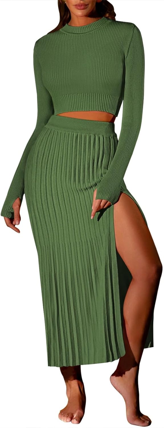 Pink Queen Women's 2 Piece Sweater Outfits Set for Every Occasion