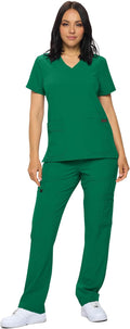 Women Stretchy Scrub Sets - Regular & Petite Fit, Top and Pants