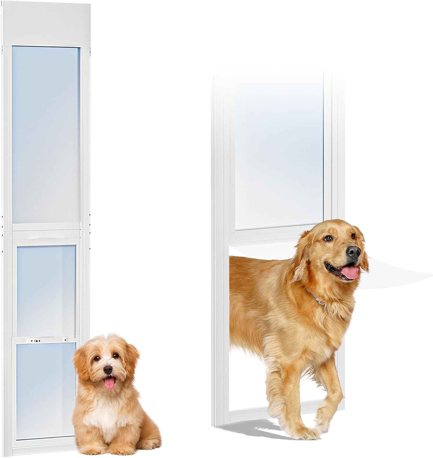 Dog Door for Sliding Glass Door - Lockable Pet Door for Renters