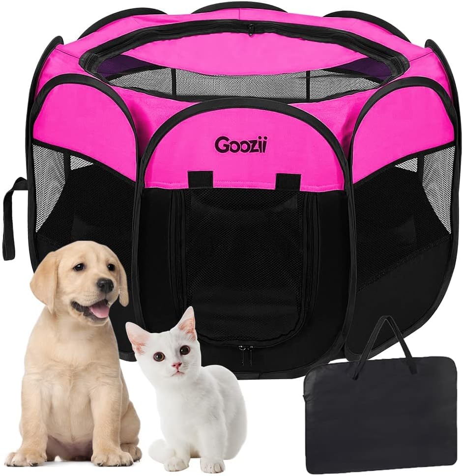 Portable Pink Cat Playpen - Indoor & Outdoor Fun! 