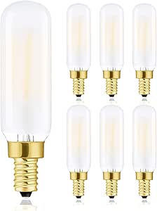 T6 Dimmable E12 Edison Light Bulbs - Soft White 3000K 6Pack