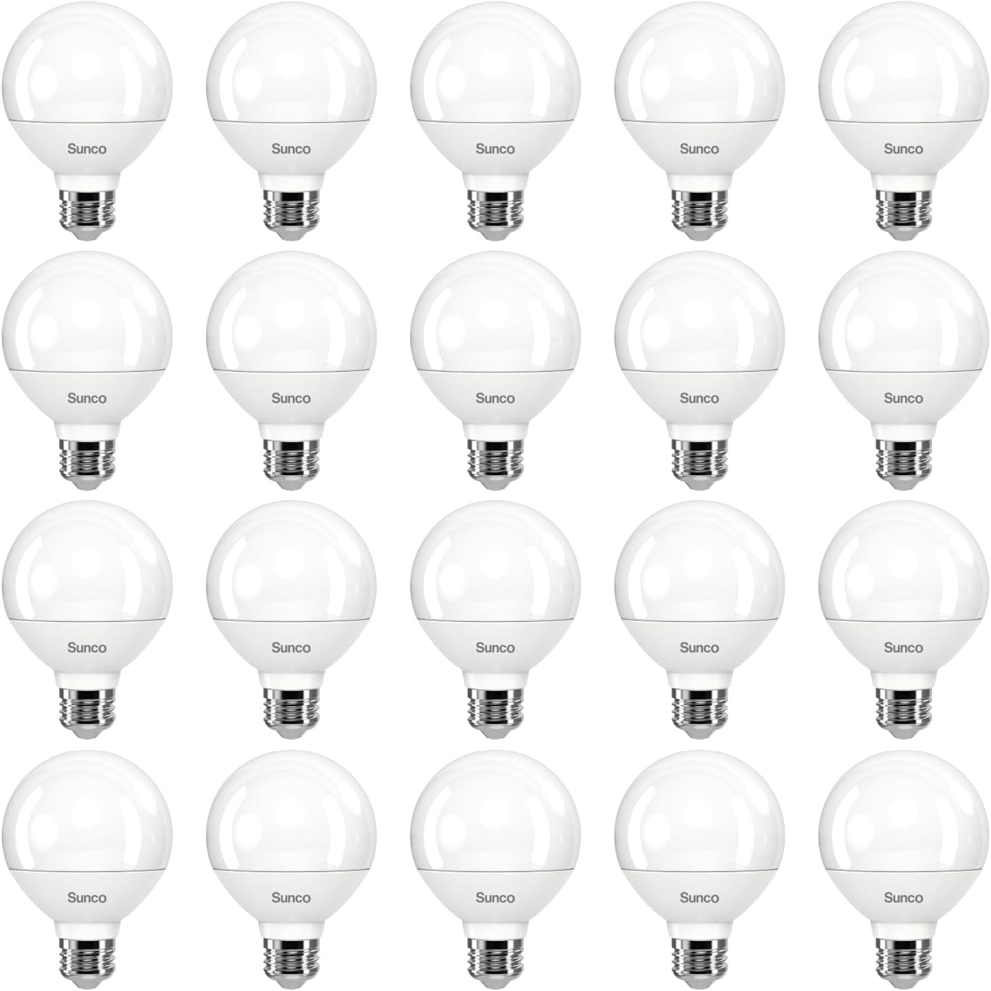 High Output G25 LED Light Bulbs for Bright Bathroom Vanity