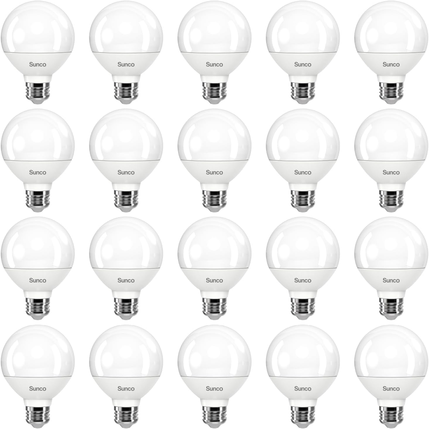 High Output G25 LED Light Bulbs for Bright Bathroom Vanity