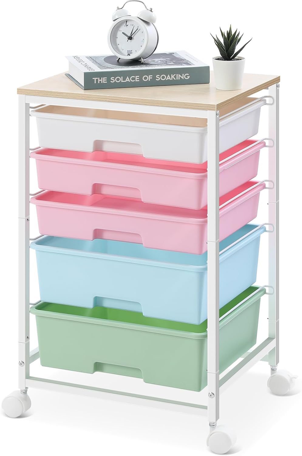 Utility Cart with 5 Drawers for Versatile Storage Solutions