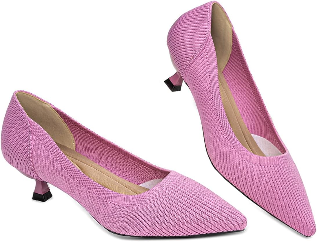 Womens Kitten Heels Pumps Shoes for Work Office Casual Events