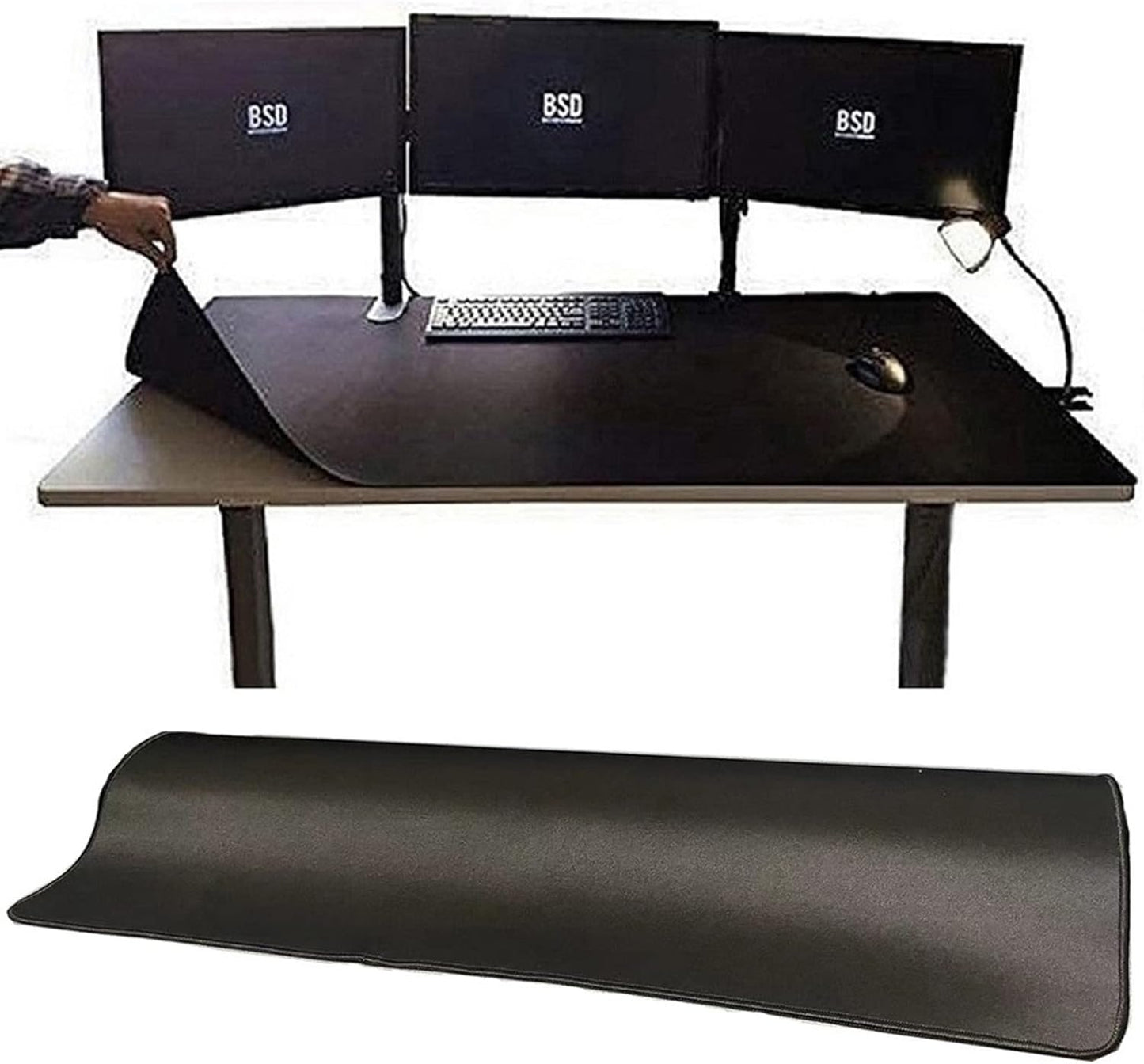 YUNGER XXL Gaming Mouse Pad - Boost Your Play with Massive Size! Waterproof & Easy-Clean - Black