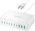 480W USB C Charger Block - 10-Port Fast Charging Station