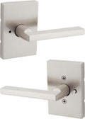 Halifax Satin Nickel Privacy Door Lever for Bathroom and Bedroom