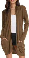Long Knitted Cardigan Sweater for Women - Lightweight Cozy Layer