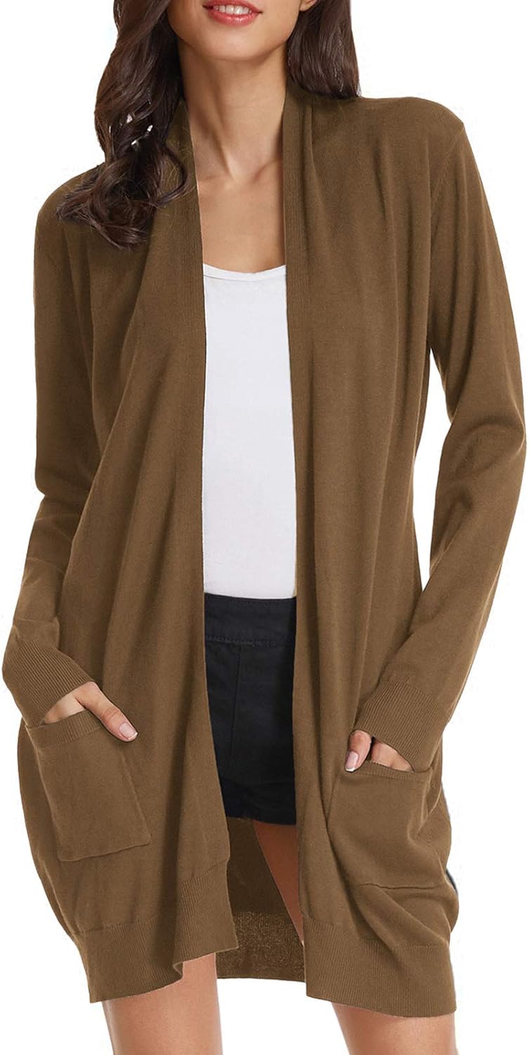 Essential Solid Open Front Long Knited Cardigan Sweater Review