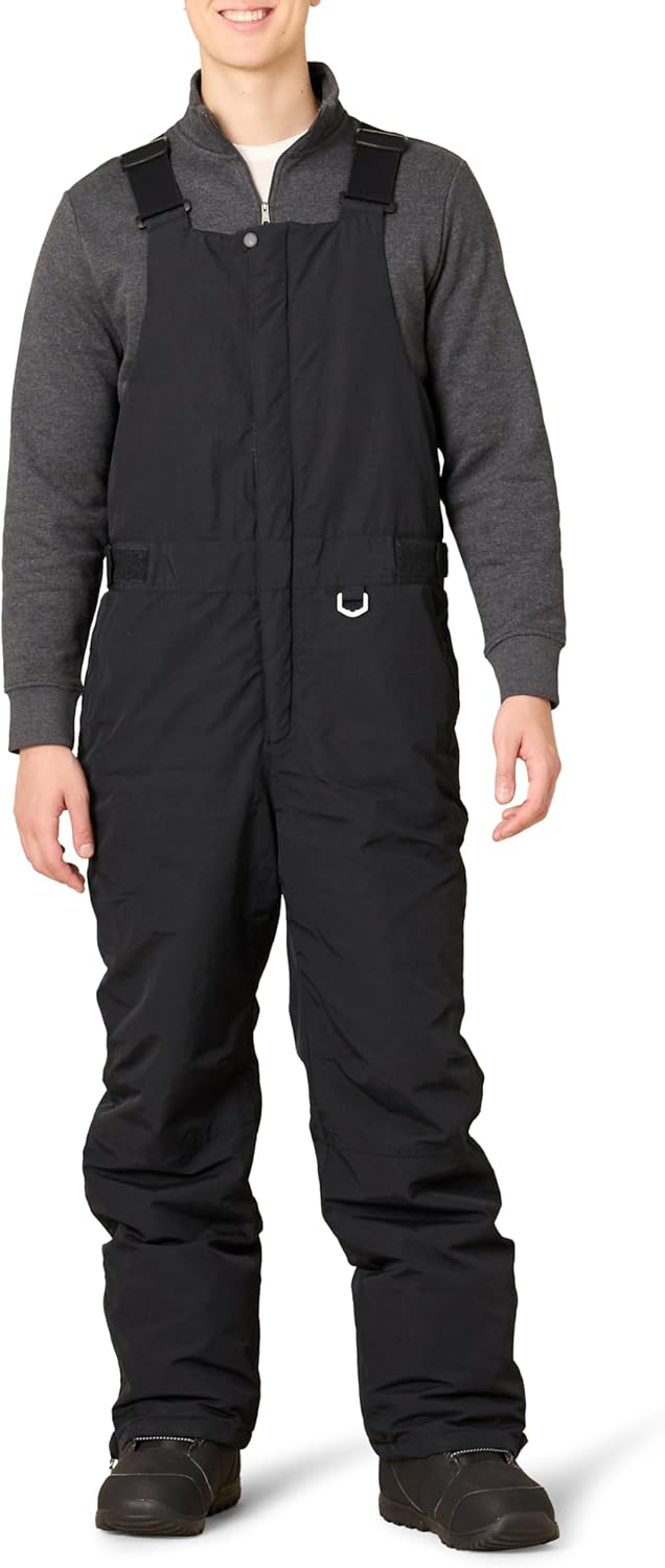 Men's Water-Resistant Insulated Snow Bib Overall for Cold Weather