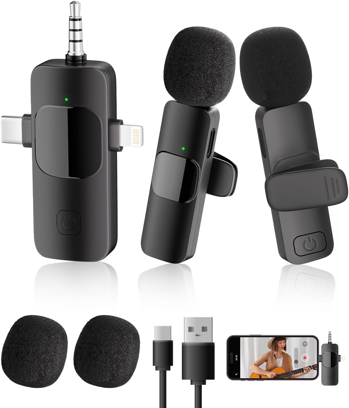 Wireless Lavalier Mic - Noise-Canceling & Versatile