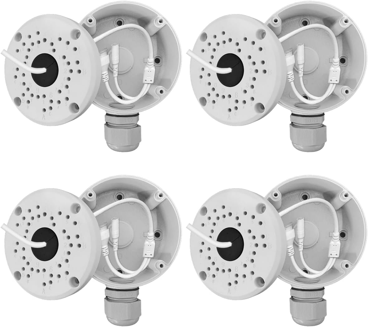 Universal Mount for Bullet Cameras - Durable Junction Box 4 Pack