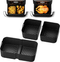 Air Fryer Silicone Liners for Ninja DZ071 2x3.5qt + 1x7qt - Reusable