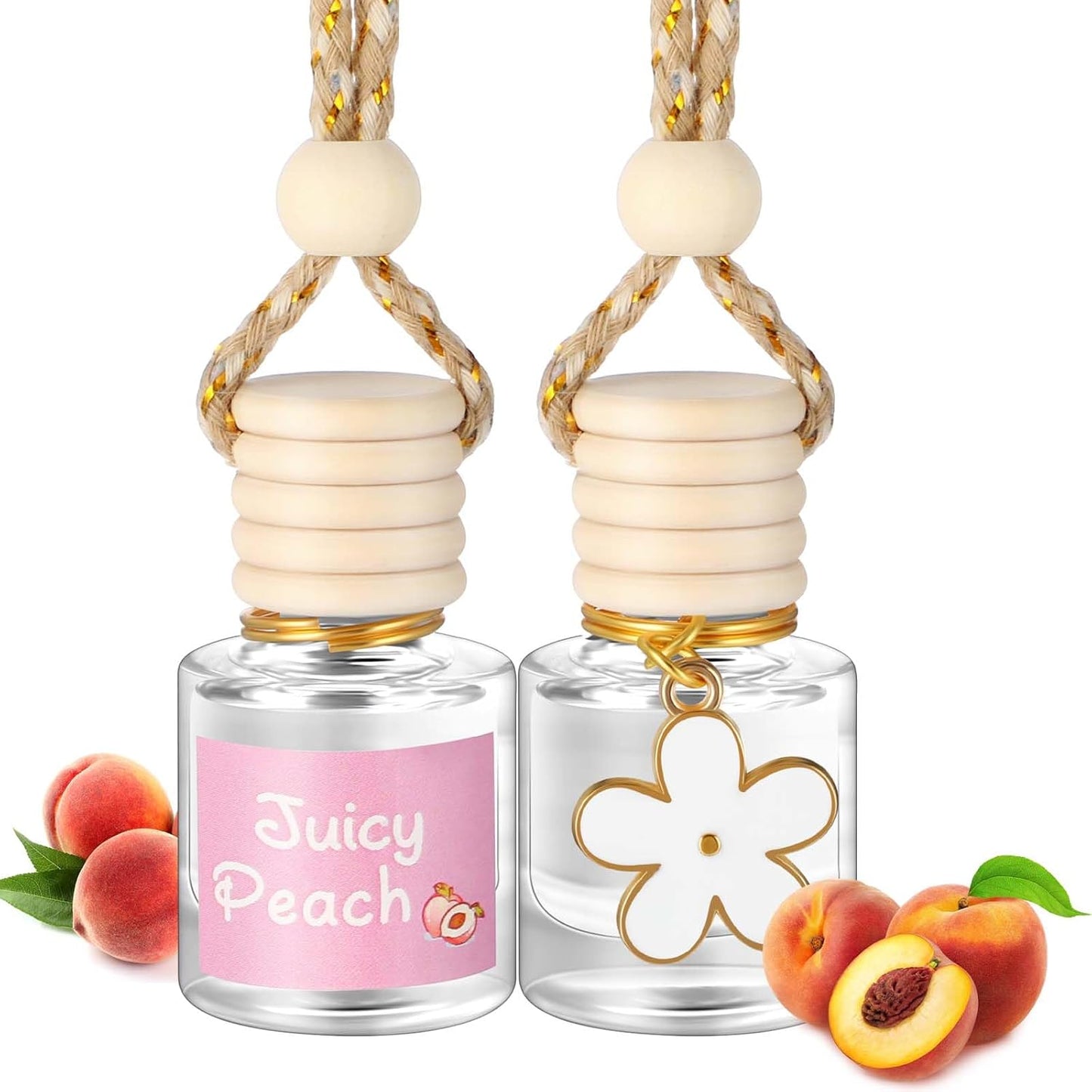 Daisy Car Air Freshener & Oil Diffuser Set - Juicy Peach Aromatherapy